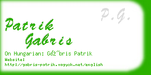 patrik gabris business card